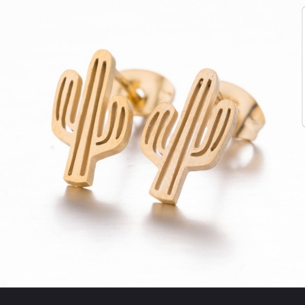 🌵🌵So Cute Stainless Steel Cactus earrings 🌵🌵 - Picture 1 of 8